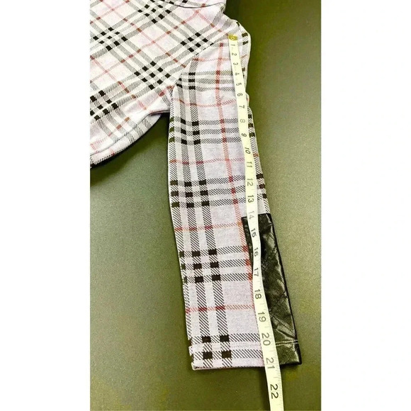 Tyler Boe Millie Women's Purple Jacquard Highland Plaid Mock Neck Dress Small - Picture 7 of 11